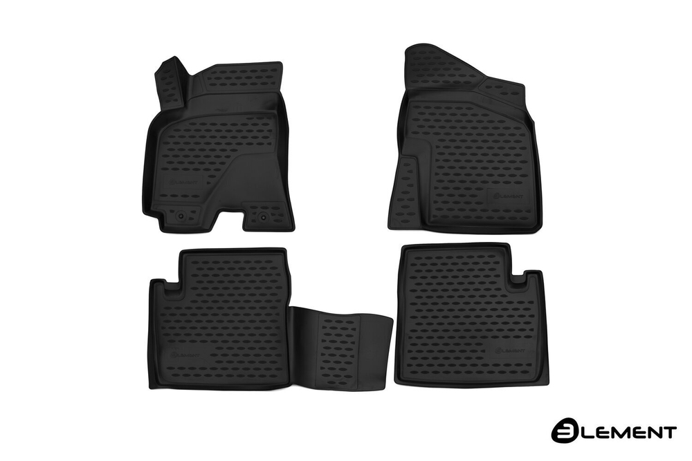 Коврики Standard, 3D в салон CHERY Tiggo 3, 2017- , 4 шт. (полиуретан, чёрные) Element.ELEMENT3D6322210