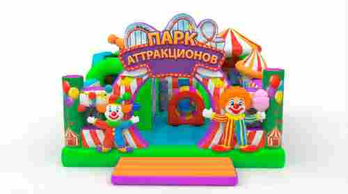 Коммерческий надувной батут «Карнавал», 7×5×3,1 м, с горкой