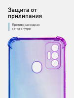 Чехол ROSCO для Tecno Spark 7 оптом (арт. TCN-S7-HARD-TPU-VIOLET-BLUE)
