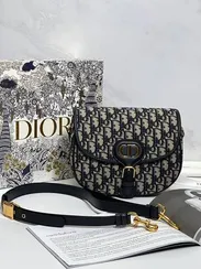 Сумка Dior Bobby синий жаккард Oblique