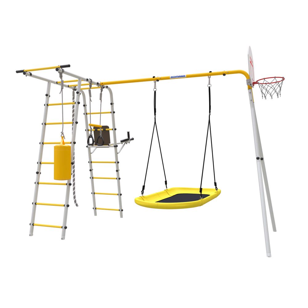 ROMANA Спорт Плюс 2 (желтый/серый) (с качелями лодка)