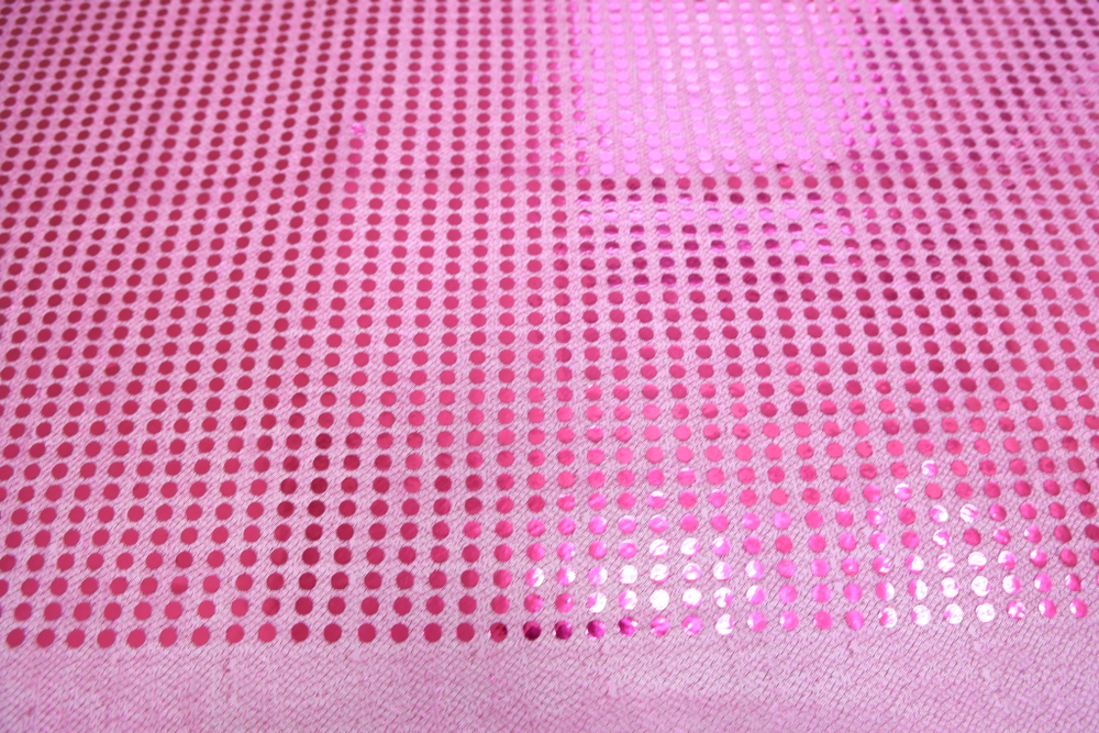 Трикотаж с пайетками розовый