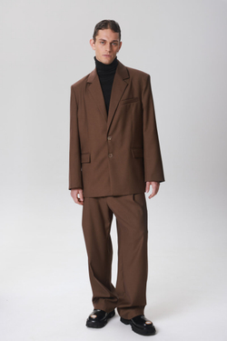 Пиджак мужской оверсайз, коричневый