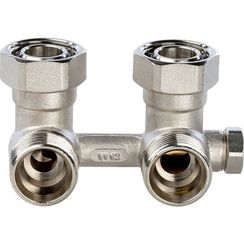 Узел нижнего подключения радиатора STOUT угловой 3/4 для однотрубной системы 32853