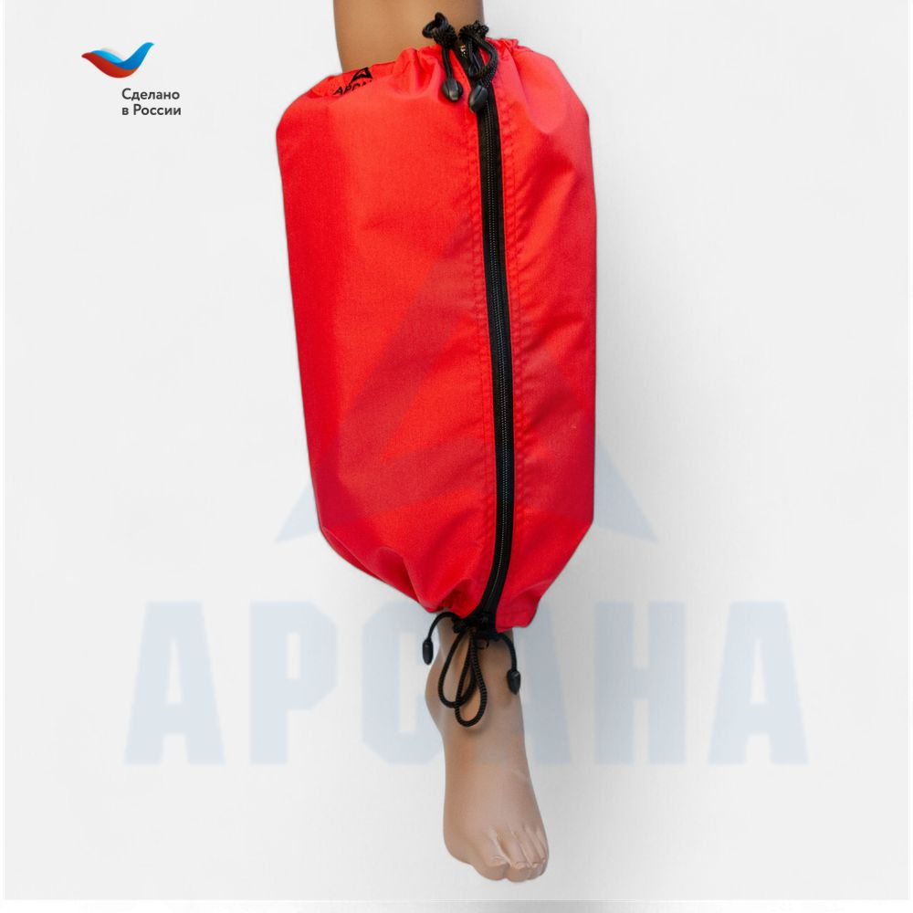 Чехол на аппарат внешней фиксации (Илизарова и др.) на голени (без полуколец). Легкий (хлопок + полиэстер), с открытой стопой./ ГО-2.