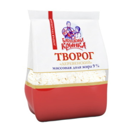 Творог "Деревенский" 9% 400г. Бабушкина крынка