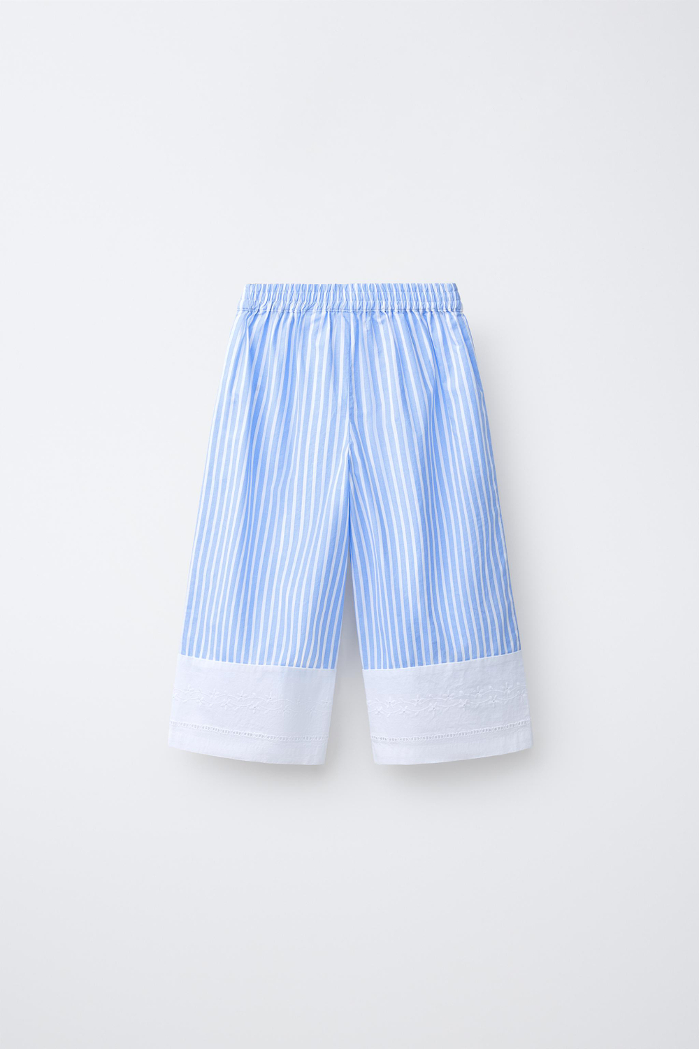 ZARA БРЮКИ В ПОЛОСКУ, СИНИЙ