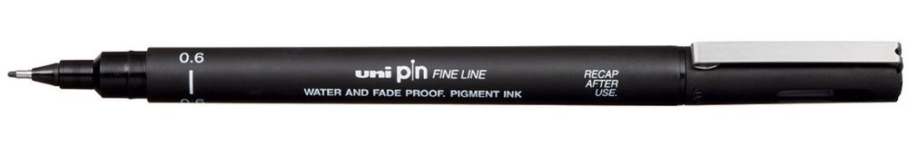 Ручка капиллярная линер ЮНИ (Япония) 0,6 мм черный (141524)