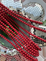 "Жемчуг круглый" 6мм, "Майорка. Имитация" (красный цвет)