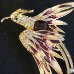 Брошь "Цветок красный"