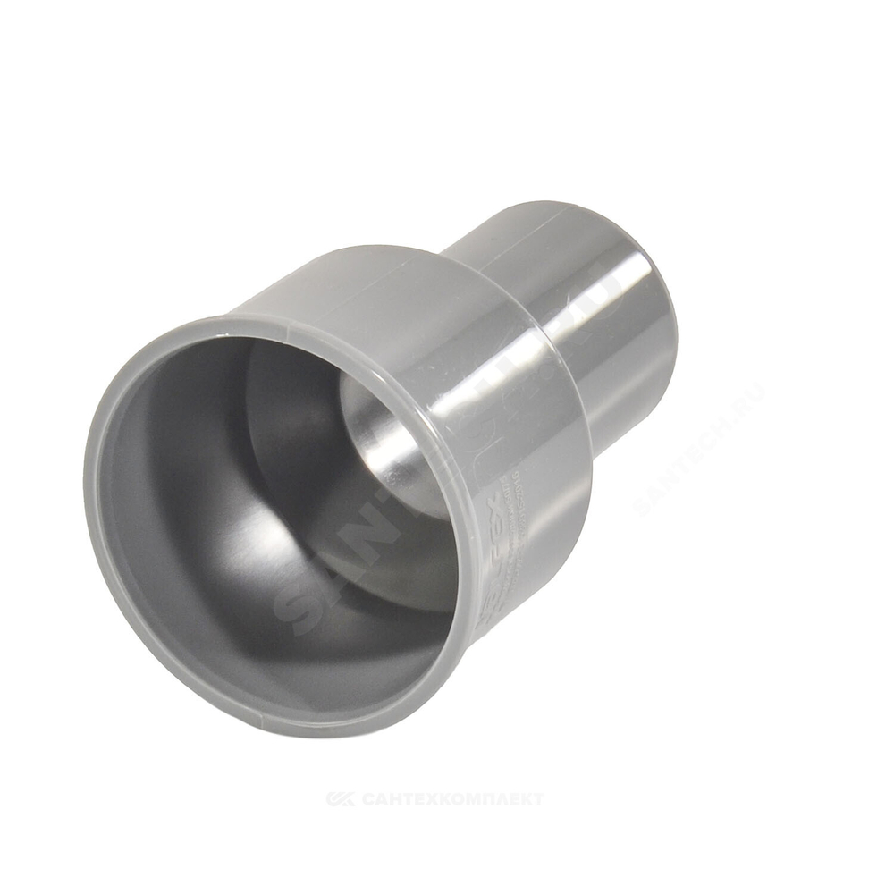 Переход PP-H на чугун серый BASE Дн 50х75 б/нап без манжеты VALFEX 23050075