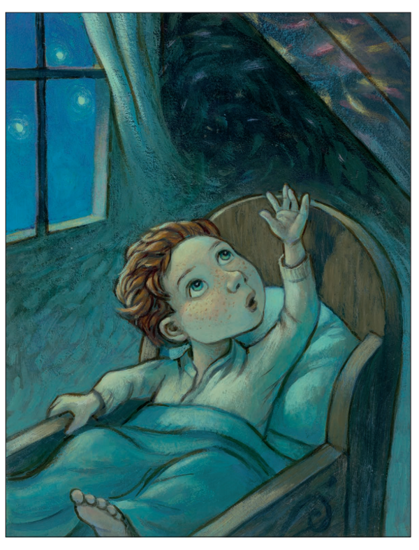 Винсент не может уснуть. Ван Гог пишет ночное небо