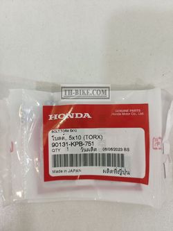 90131-KPB-751. BOLT, TORX, 5X10. HONDA