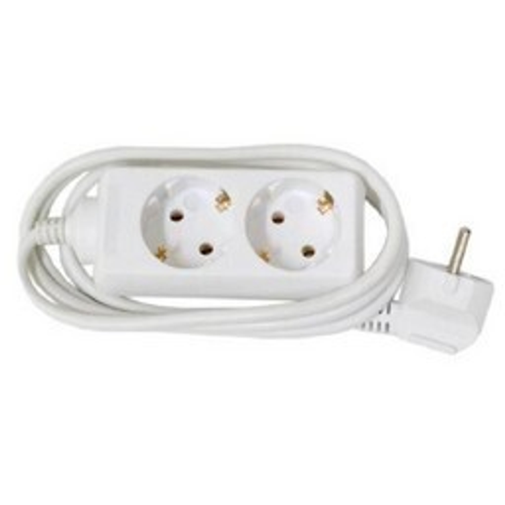 Удлинитель 2гнезда 5м с заземлением ПВС 2200Вт 3x0.75мм² Эра (20)