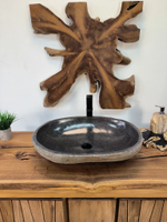 Раковина из речного камня RS-65901 61х45х15 из натурального камня