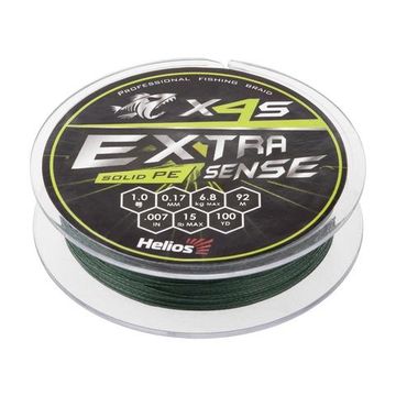 Шнур Helios Extrasense X4S PE Green 92m    1/15LB 0.17mm (HS-ES-X4S-1/15LB)