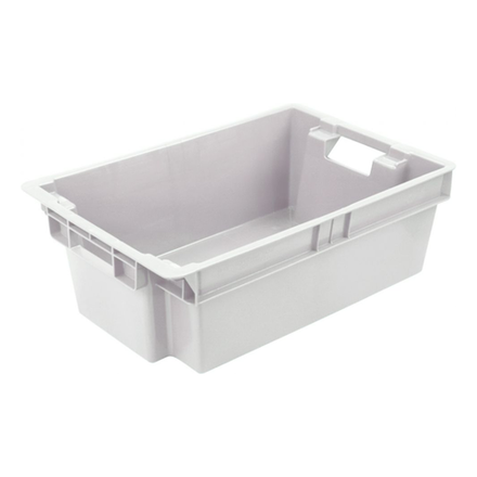 Ящик п/э мясной сплошной 600х400х200 вес 1,6 кг мороз. цв. натуральный