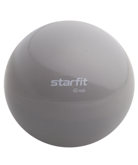 Медбол GB-703, 6 кг, тепло-серый пастель