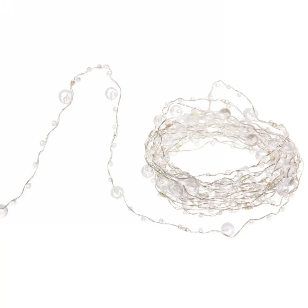 Гирлянда для дома НИТЬ «Льдинка» 5 м 50 ламп LED, 8 реж,IP-20, Белый