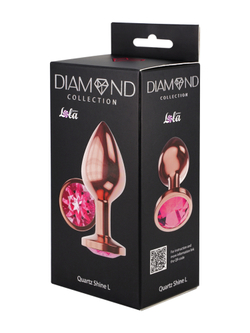 Diamond Shine L - Анальная Пробка, Розовое Золото