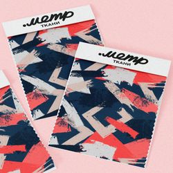 Ткань шелк Армани произвольная геометрия