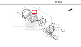 37230-K0G-901. PLATE ASSY., REFLECTING  Honda C125