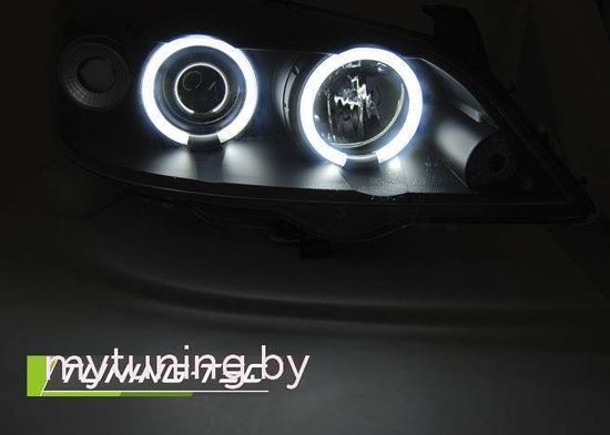 Передние фары Angel Eyes для Opel Astra G (97-04) CCFL Black