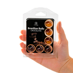 Набор из 6 шариков с массажным маслом с ароматом шоколада Secret Play Brazilian Balls