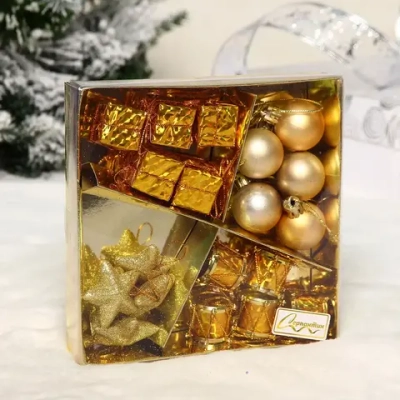 Набор украшений «Новогодний базар» 15.5*15.5 см, Золото