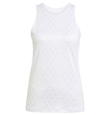 Женский топ теннисный Adidas Club Climacool Graphic - white/dash grey