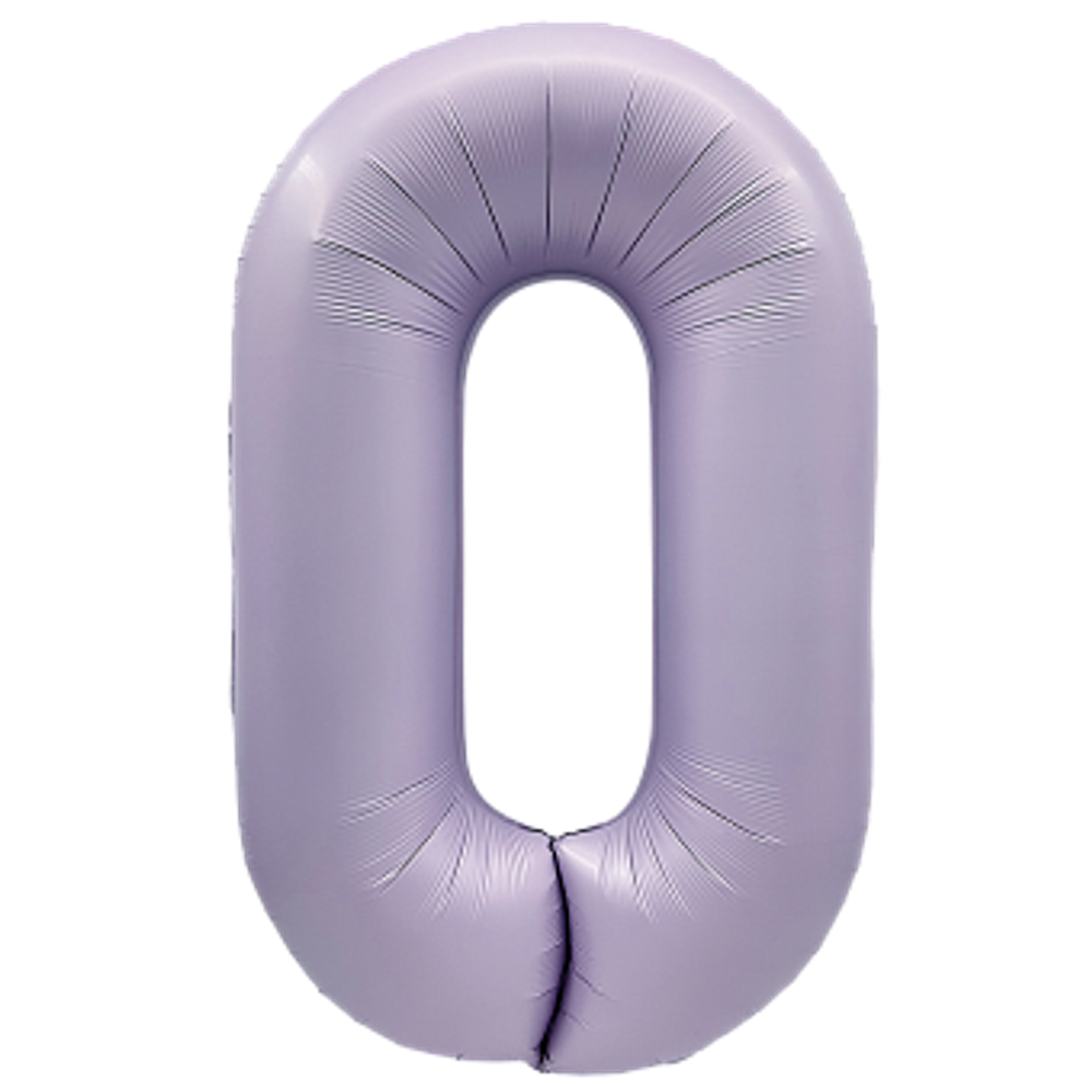 К Цифра 0 Сиреневый Сатин 40''/102 см.