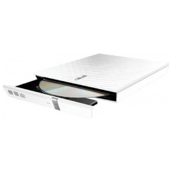 Внешний оптический привод ASUS White Slim Ret. Karim Rashid Collection SDRW-08D2S-U LITE, USB, Белый 90-DQ0436-UA221KZ