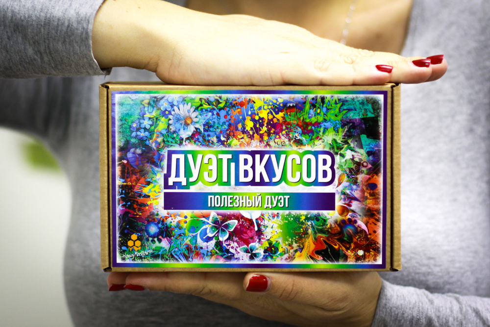 Подарочный набор HoneyForYou с медом-суфле "Полезный дуэт"