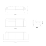 Диван кровать трехместный ENZA HOME PETRA EH61068