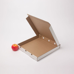 Коробка самосборная для пиццы и пирогов 36х4х36, Т23В бел/бур, без печати, бурый