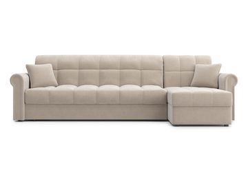 Диван угловой с оттоманкой Палермо 1,8 - Velutto 17 бежевый/кант Velutto 17 бежевый