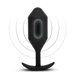 Черная вибропробка для ношения Vibrating Snug Plug 5 - 16,5 см.