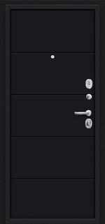 Дверь стальная Bravo R Граффити-1 Букле черное/Total Black