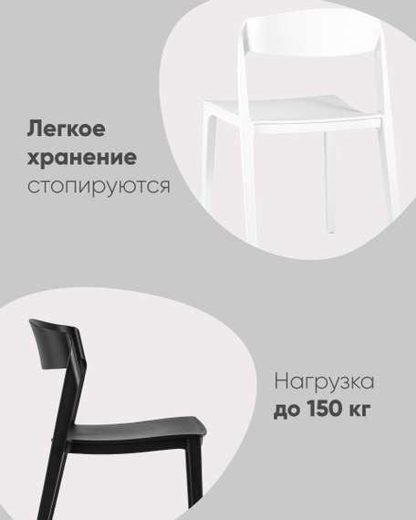 Стул Moris пластик черный