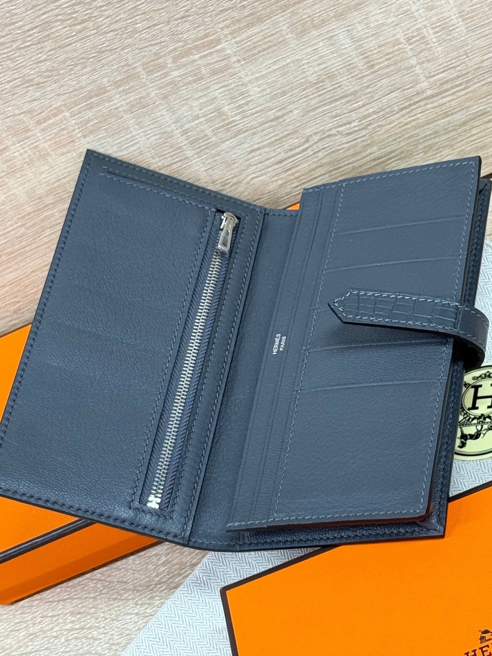 Портмоне Hermes из кожи крокодила