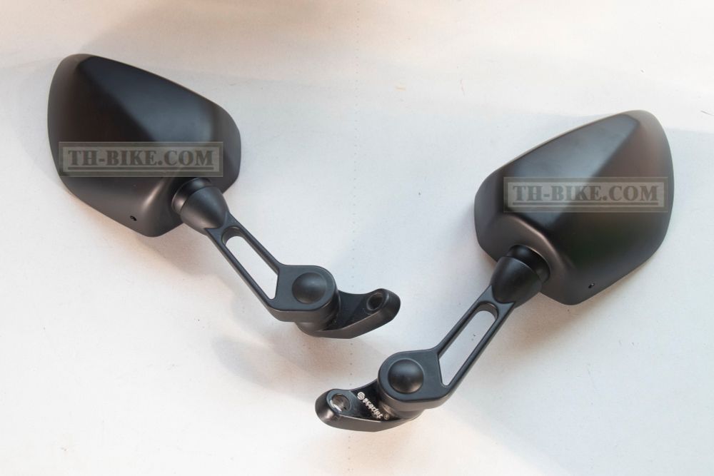 Mirror set, alu, 10mm mount, superlight, Scarlet