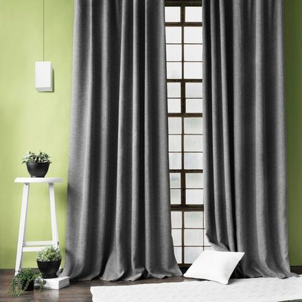 Шторы готовые БАДД (арт. BL01-278-06) - (140х270)х2 см. - черные