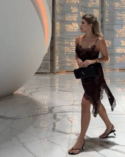 Комбинация с кружевом в стиле "зара"