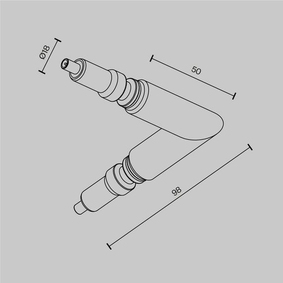 L-образный коннектор Maytoni Technical CA006EC-BS