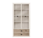 Шкаф-витрина коллекции Коен ясень снежный/сосна натуральная