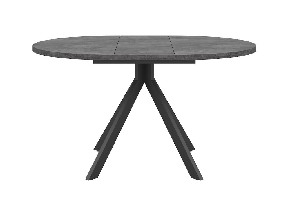 Стол кухонный обеденный круглый раздвижной Дуб Каньон/Чёрный, ТОЛЕДО, 110х110х75,5 см