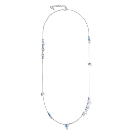 Длинное Колье Coeur de Lion Crystals Silver-Blue 5066/10-0700 цвет синий