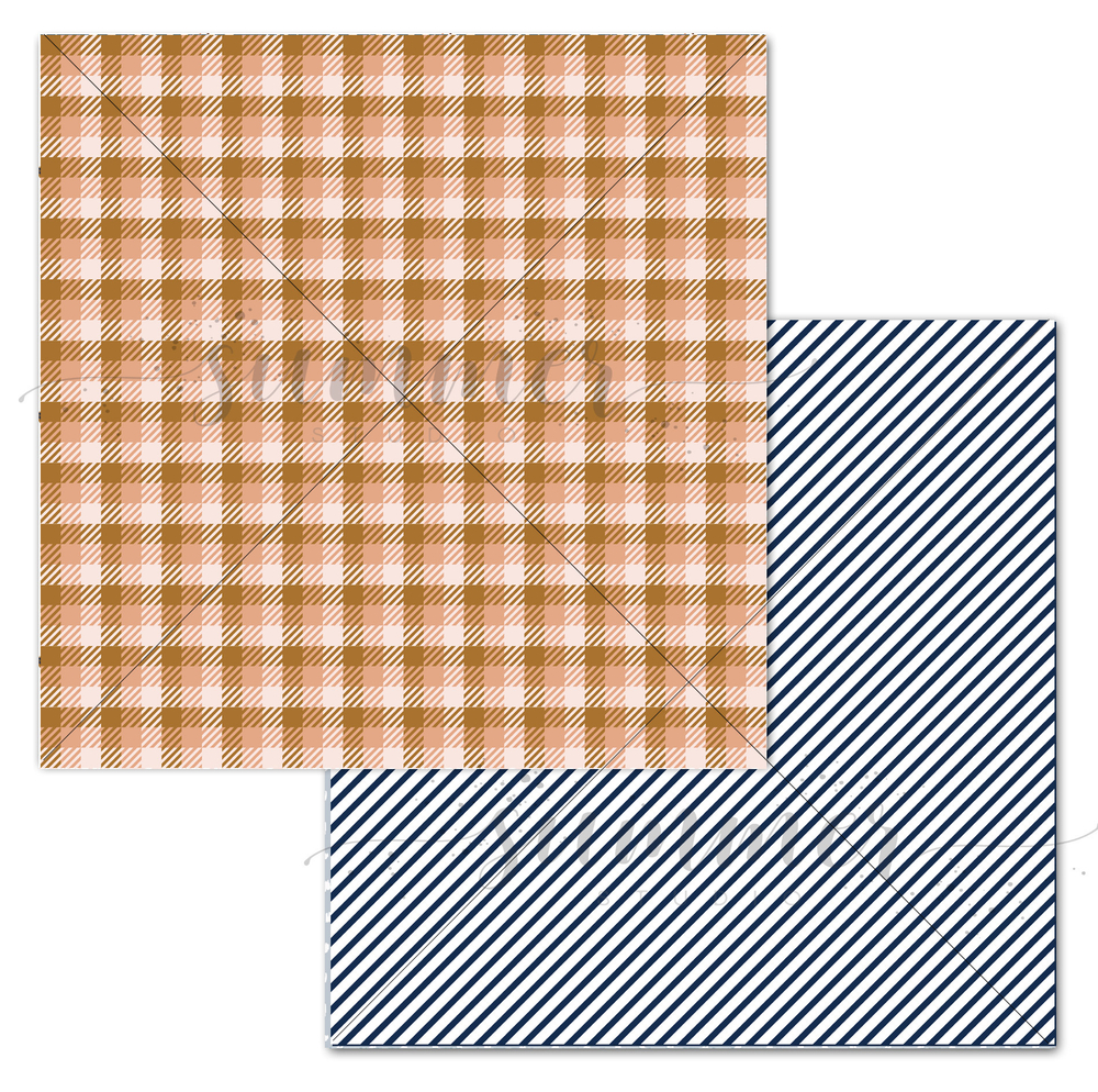 Лист двусторонней бумаги "Blue and brown" 190гр,30,5*30,5см, SS27102021-5