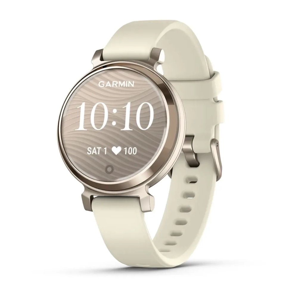 Смарт Часы Garmin Lily 2 Кремово-золотой с кокосовым силиконовым браслетом
