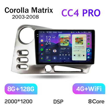 Teyes CC4 Pro 9" для Toyota Corolla Matrix 2003-2008